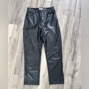 Abercrombie & Fitch Black Faux Leather Pants